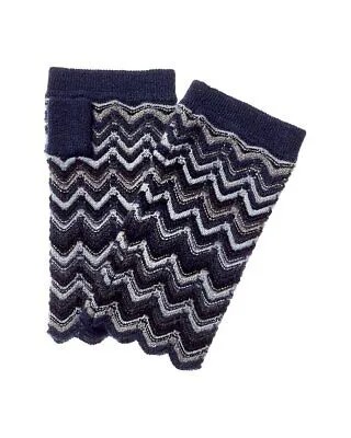 Forte Cashmere Zigzag Кашемировые перчатки для текстовых сообщений женские синие