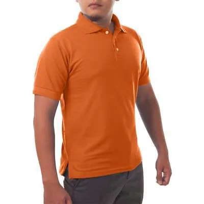 Рубашка-поло с коротким рукавом из твердого джерси Page - Tuttle, мужская, размер S, повседневная, P39909-OR