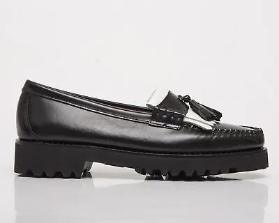 GH Bass - Co Wmns 90 Esther Kiltie Женские черные/белые кожаные кроссовки