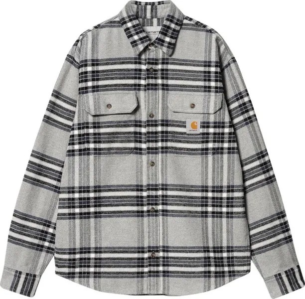 Рубашка Carhartt WIP Long-Sleeve Hawkins 'Grey', серый