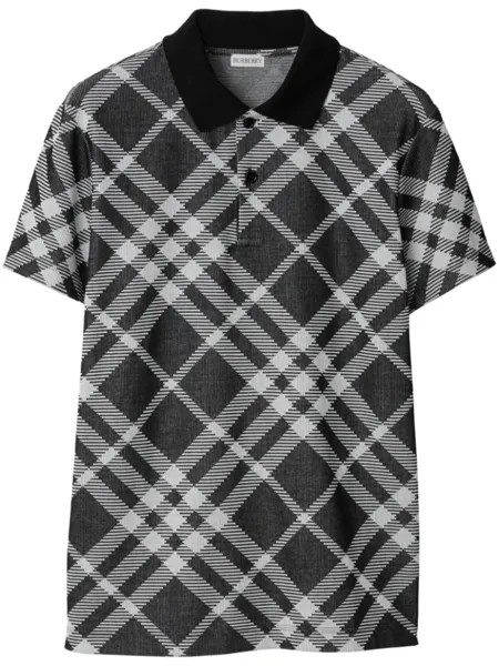 Burberry рубашка поло в клетку Vintage Check, черный
