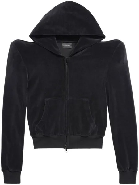 Balenciaga худи на молнии, черный