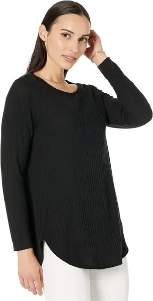 Свитер Rib Tunic with Round Hem Calvin Klein, черный