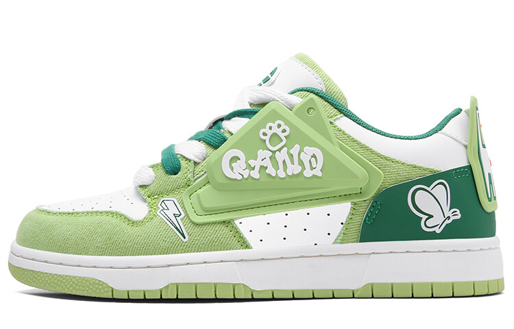 Кроссовки Q-AND Skateboarding Shoes Unisex Low-top, зеленый