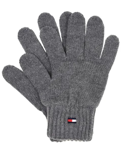 Серые перчатки из хлопка Tommy Hilfiger детские