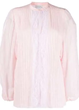 Giambattista Valli плиссированная блузка с кружевом