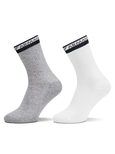 2 пары носков на длинной ножке Emporio Armani, красочный