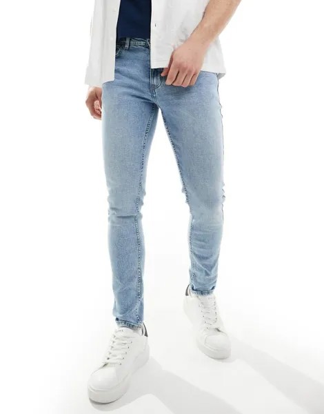 Голубые джинсы скинни New Look