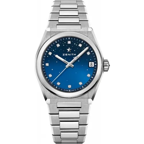 Наручные часы ZENITH Defy Classic Midnight 03.9200.67/01. MI001, серебряный, синий