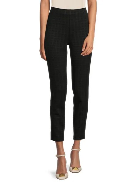 Однотонные узкие брюки до щиколотки Saks Fifth Avenue, цвет Black Grey