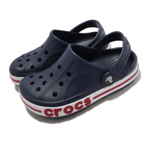 Crocs Bayaband Clog K Navy White Red Kids Preschool Сандалии без шнурков 207019-410