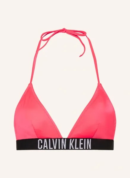 Треугольный топ бикини intense power Calvin Klein, розовый