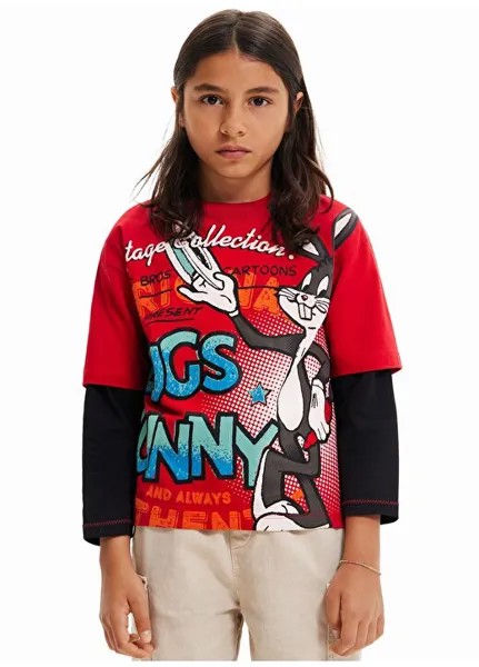 Красная футболка Bugs Bunny для мальчика 23KSL6092 Desigual, красный