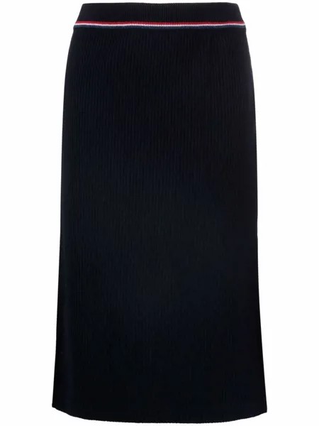 Thom Browne кашемировая юбка в рубчик
