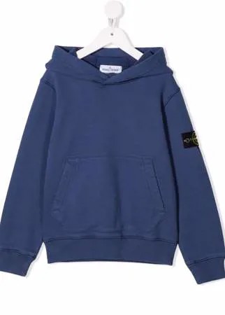 Stone Island Junior худи с нашивкой-логотипом