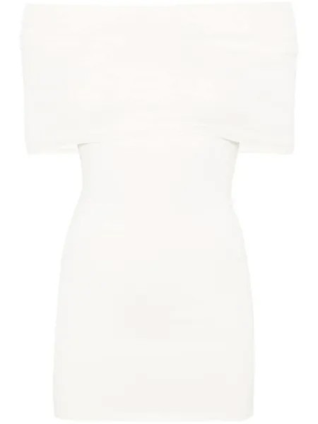 WARDROBE.NYC платье мини с открытыми плечами, белый