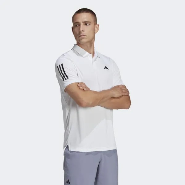 Рубашка-поло для тенниса Club с 3 полосками ADIDAS, цвет weiss
