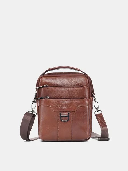 Мужчины Натуральная Кожа Multi-Carry Винтаж Crossbody Сумка Ремень Сумка