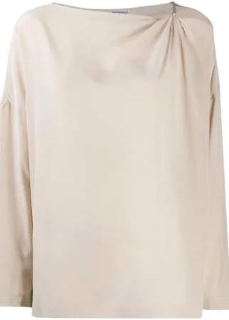 Brunello Cucinelli блузка асимметричного кроя с разрезом на плече