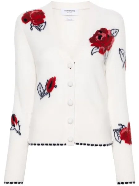 Thom Browne кардиган Rose, белый