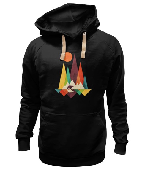 Худи Printio Горный медведь черное 2XL