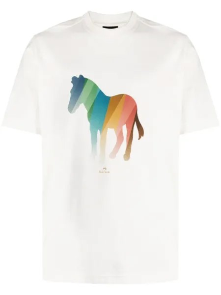 PS Paul Smith футболка с принтом Zebra, белый