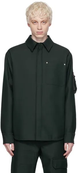 Зеленая куртка-рубашка Helmut Lang