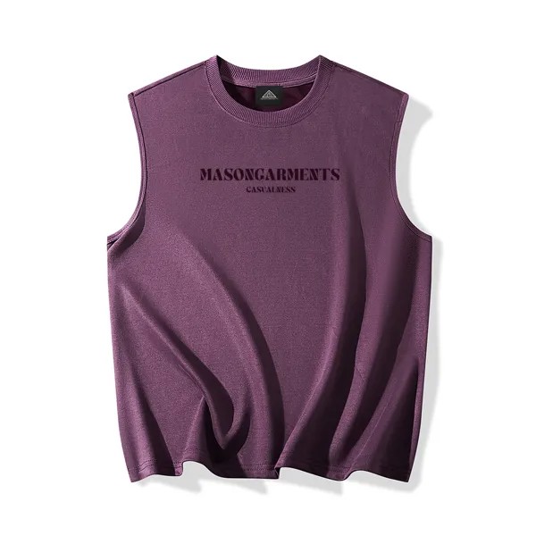 Masongarments Каменная одежда унисекс жилет, Сливовый фиолетовый (бесплатная слепая коробка для шорт)