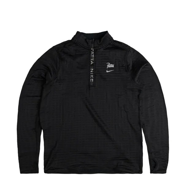 Лонгслив X Patta Running Team Half-Zip Longsleeve Nike, черный