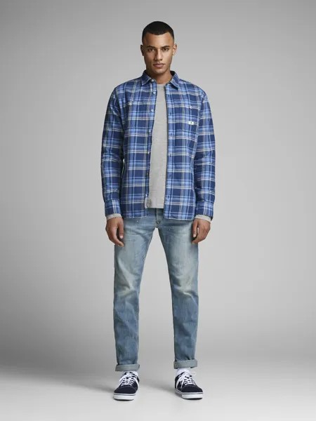 Лонгслив Jack & Jones Jack & Jones Pullover mit Rundhals JJEBASIC O NECK TEE, серый