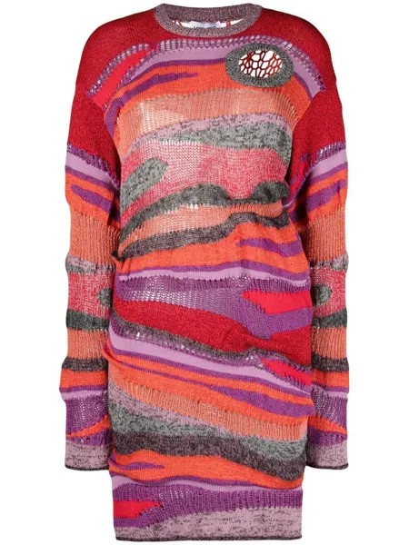 Kenzo платье мини в технике кроше