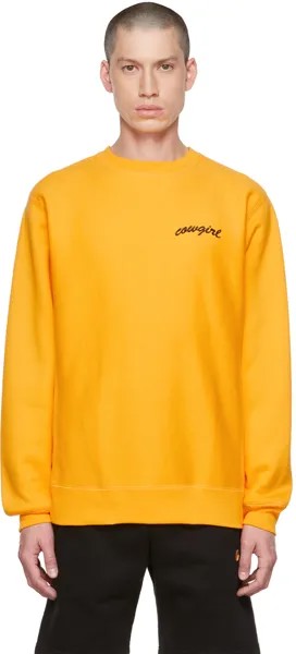 Желтый свитшот с надписью Cowgirl Blue Co