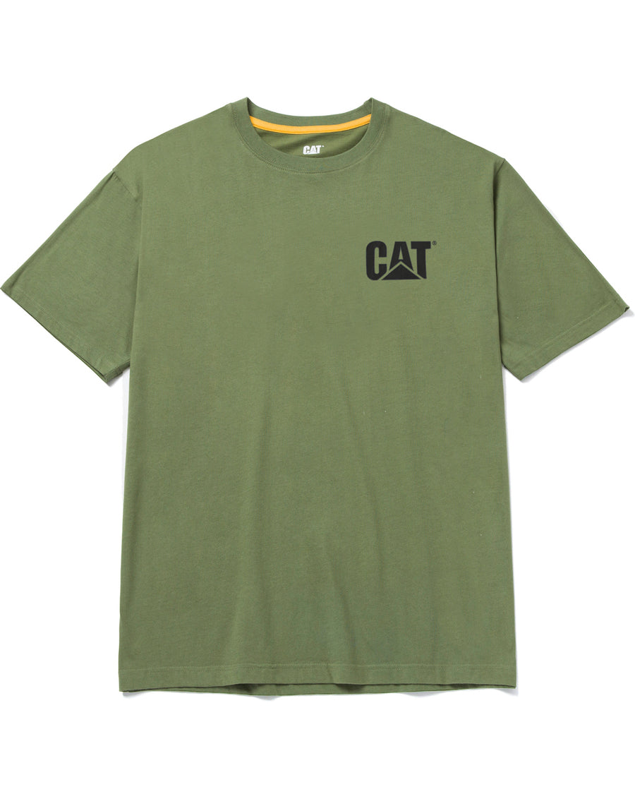Мужская футболка CAT, зеленый