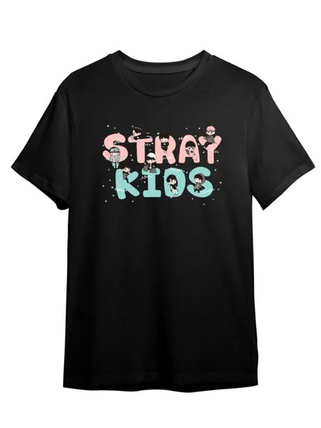 Футболка унисекс Каждому Своё Stray Kids/K-Pop/Корея MGSK8 черная 4XL