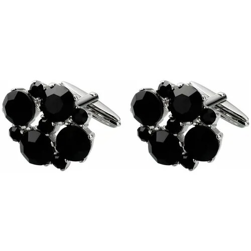 Запонки Lanvin rhodium/black, LV 9909/6, серебро 925.
