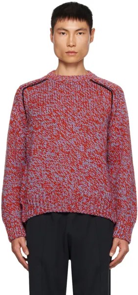 Оранжево-фиолетовый массивный свитер Paul Smith