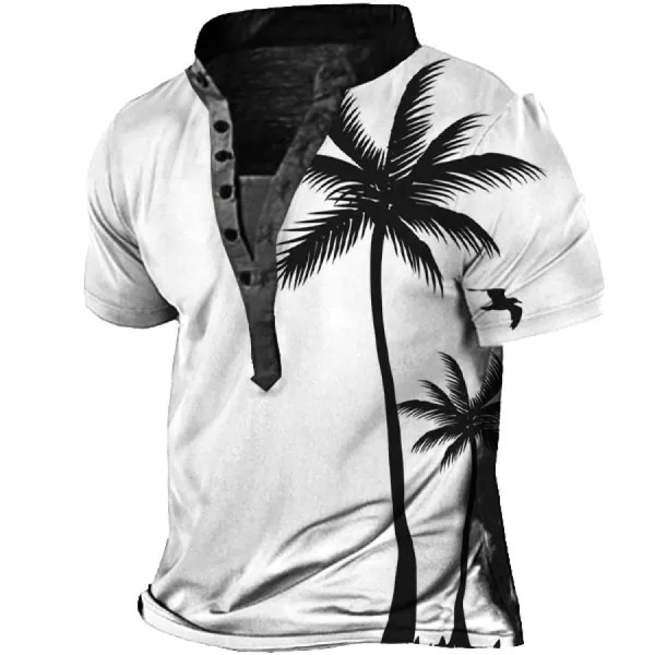 Мужская рубашка Coconut Beach Henley на открытом воздухе