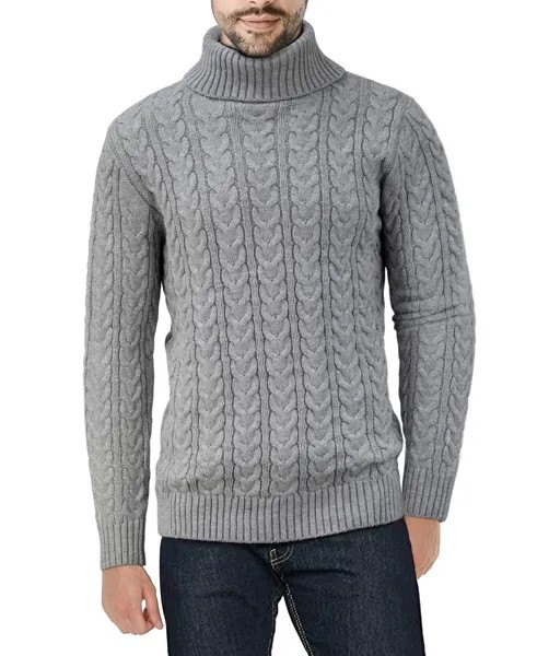 Мужской свитер вязания косами с круглым вырезом X-Ray, мульти