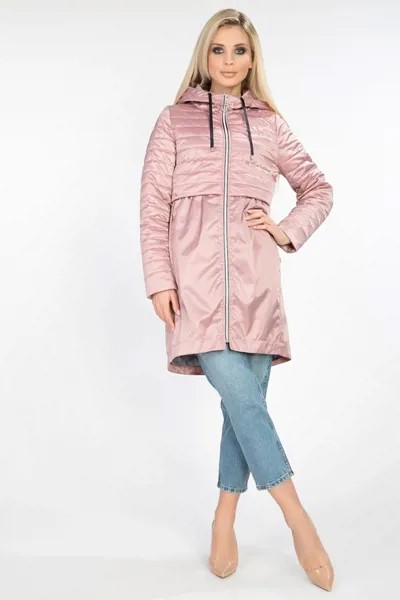 Утепленное пальто женское ElectraStyle 3У-9003-263 розовое 48
