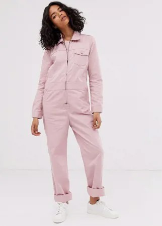 Розовый комбинезон на молнии M.C. Overalls