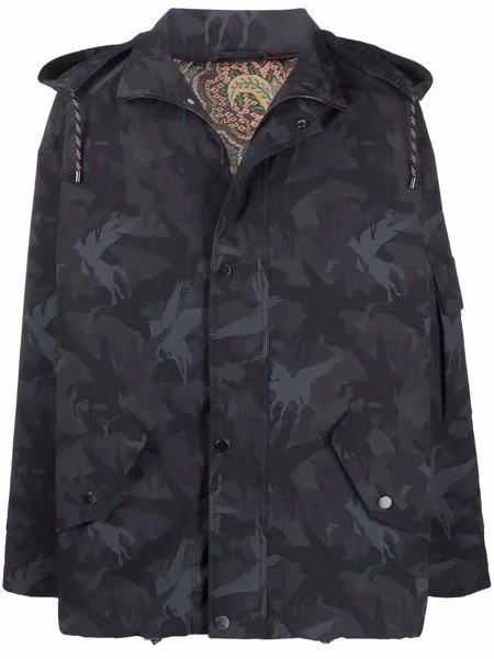 ETRO camouflage hooded sportswear jacket