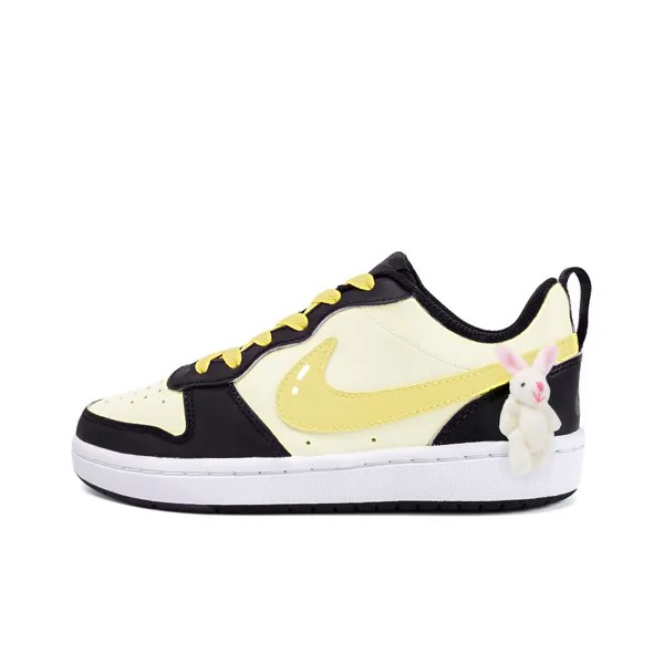 Кроссовки Nike Court Borough Skateboarding Shoes Women's Low-top White, светло-желтый