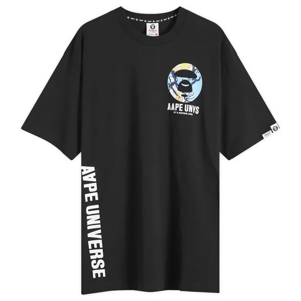 Футболка Aape Graffiti Back Stamp T-Shirt, черный