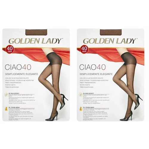 Колготки Golden Lady, 40 den, 2 шт., размер 4, бежевый