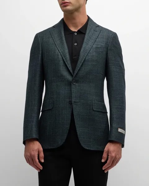 Мужское спортивное пальто «Принц Уэльский» Canali, цвет Green