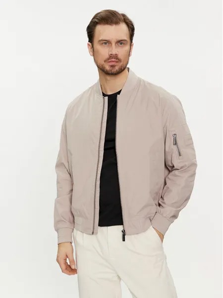 Бомбер стандартного кроя Calvin Klein, бежевый