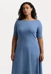 Платье из джерси MUNZIE ELBOW SLEEVE DAY DRESS Ralph Lauren, синий