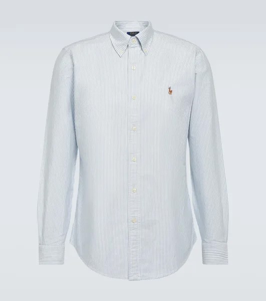 Рубашка-оксфорд из хлопка с логотипом Polo Ralph Lauren, синий