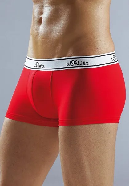 Боксеры S Oliver Boxershorts, цвет rot, marine, weiß