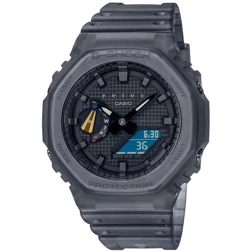 Наручные часы CASIO G-Shock GA-2100FT-8A, серый, черный